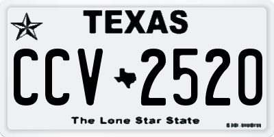 TX license plate CCV2520