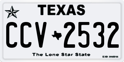 TX license plate CCV2532