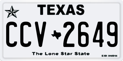 TX license plate CCV2649