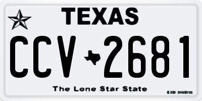 TX license plate CCV2681
