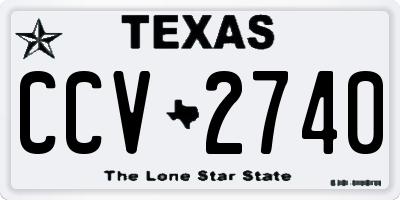 TX license plate CCV2740