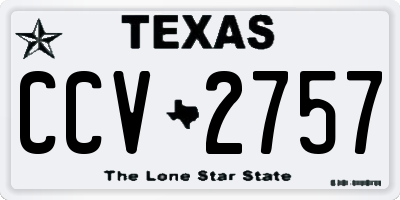 TX license plate CCV2757