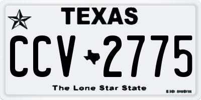 TX license plate CCV2775
