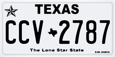 TX license plate CCV2787