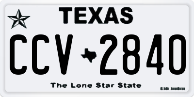 TX license plate CCV2840