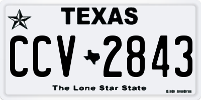 TX license plate CCV2843
