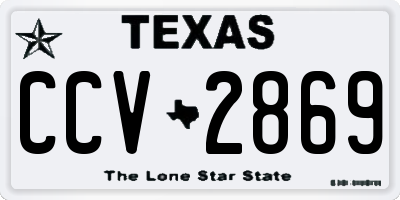 TX license plate CCV2869