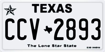 TX license plate CCV2893