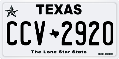 TX license plate CCV2920