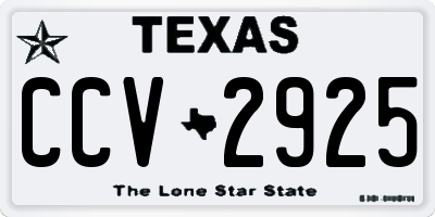 TX license plate CCV2925