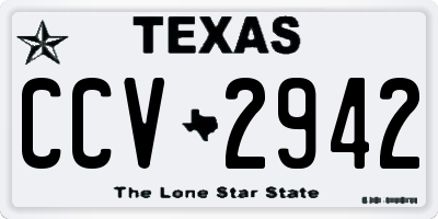 TX license plate CCV2942