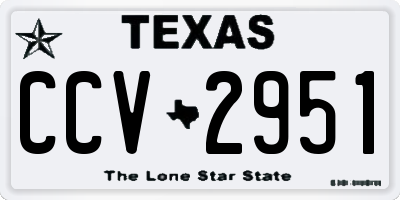 TX license plate CCV2951