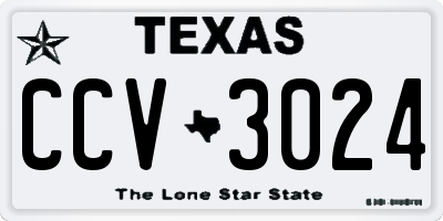 TX license plate CCV3024