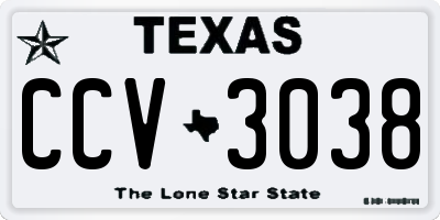 TX license plate CCV3038