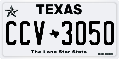 TX license plate CCV3050