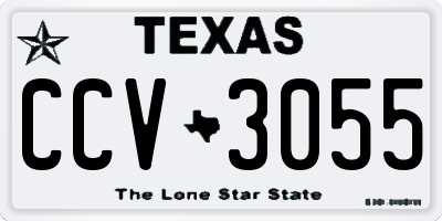 TX license plate CCV3055