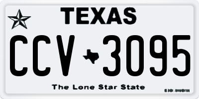 TX license plate CCV3095