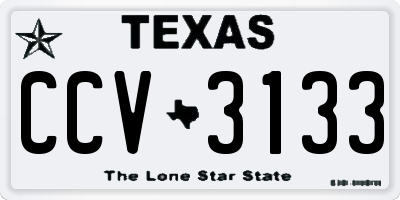 TX license plate CCV3133