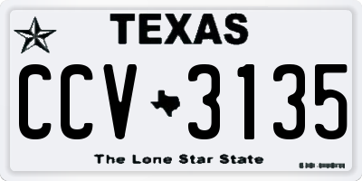 TX license plate CCV3135