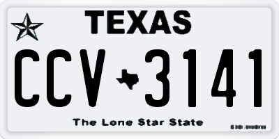 TX license plate CCV3141