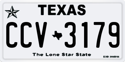 TX license plate CCV3179