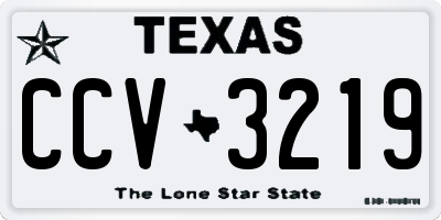 TX license plate CCV3219