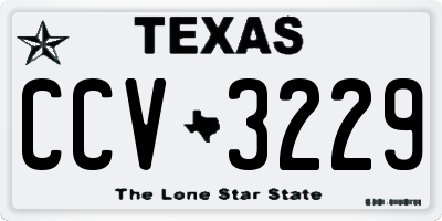 TX license plate CCV3229