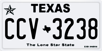 TX license plate CCV3238