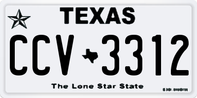 TX license plate CCV3312