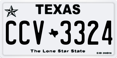 TX license plate CCV3324