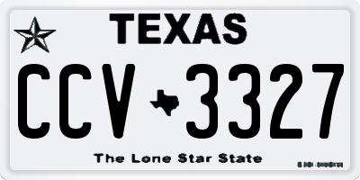 TX license plate CCV3327