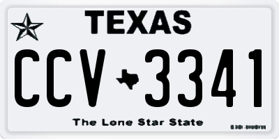 TX license plate CCV3341