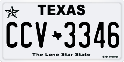 TX license plate CCV3346