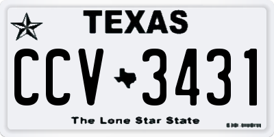 TX license plate CCV3431