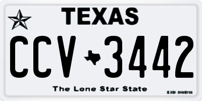 TX license plate CCV3442