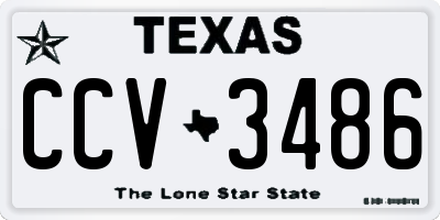 TX license plate CCV3486