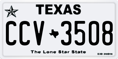 TX license plate CCV3508