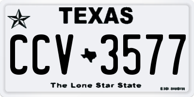 TX license plate CCV3577