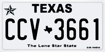 TX license plate CCV3661