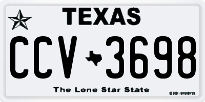TX license plate CCV3698