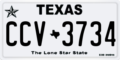 TX license plate CCV3734