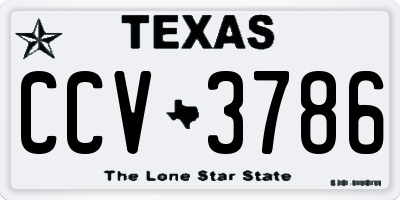 TX license plate CCV3786