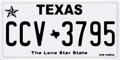 TX license plate CCV3795