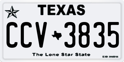 TX license plate CCV3835