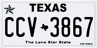 TX license plate CCV3867