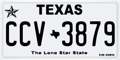 TX license plate CCV3879