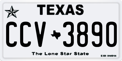 TX license plate CCV3890