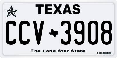 TX license plate CCV3908
