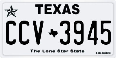 TX license plate CCV3945