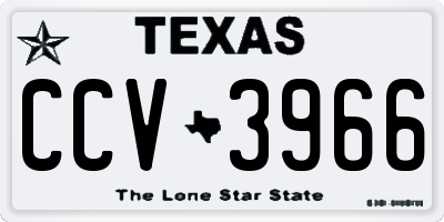 TX license plate CCV3966